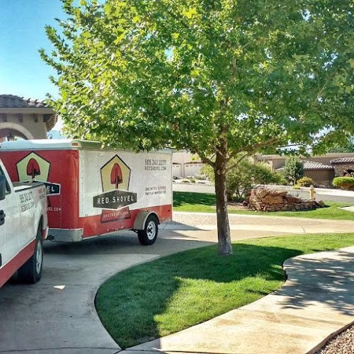 59433 red shovel landscape