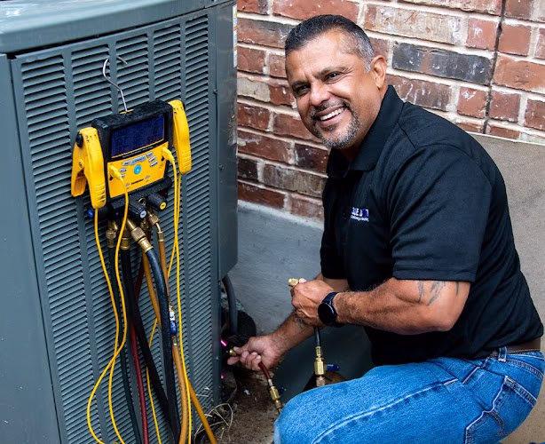 231532 blue dot air conditioning heating